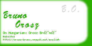 bruno orosz business card